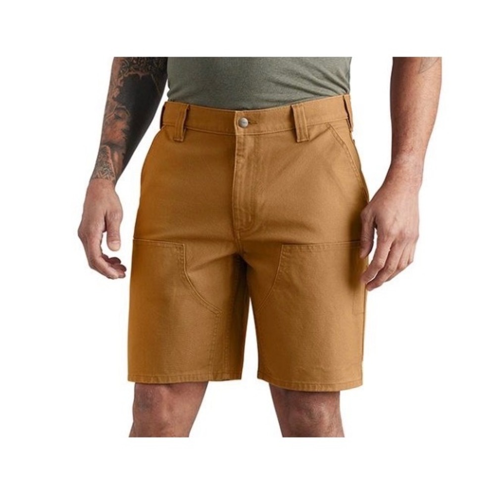 Carhartt Mens Rugged Flex Duck Double Front Utility Work Shorts Brown Sz 40 NWT
